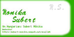 monika subert business card