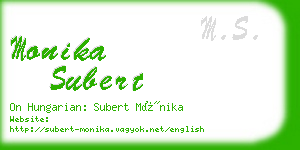 monika subert business card